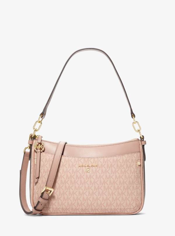 Damske Taška Cez Rameno Michael Kors Jet Set Medium Logo Ruzove - Kabelky Michael Kors Akcia | JHZUA-4793